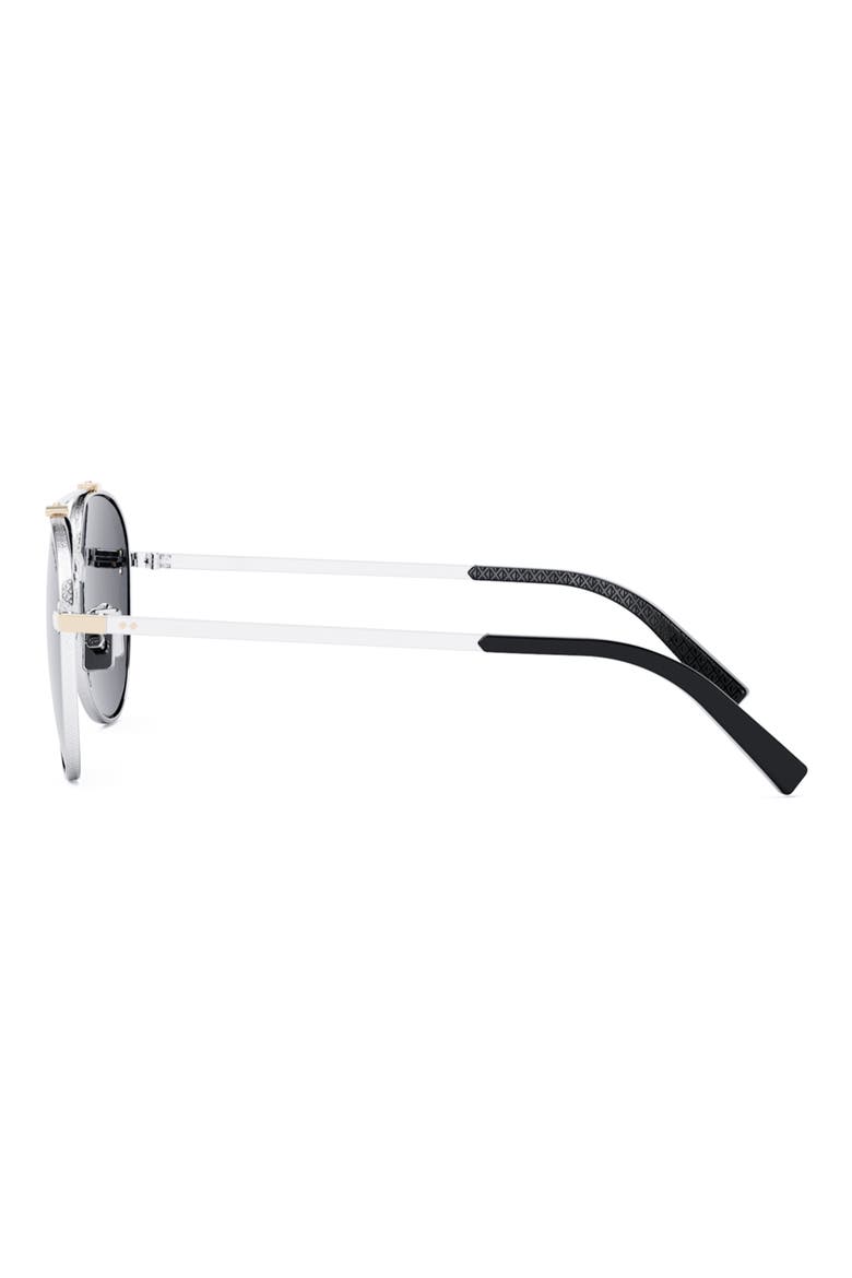 CD Diamond A1U 59mm Pilot Sunglasses, Alternate, color, SHINY PALLADIUM / SMOKE