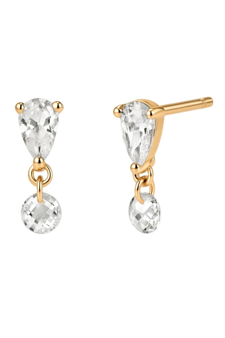 Dew Drop Stud Earrings, Main, color, Gold Vermeil