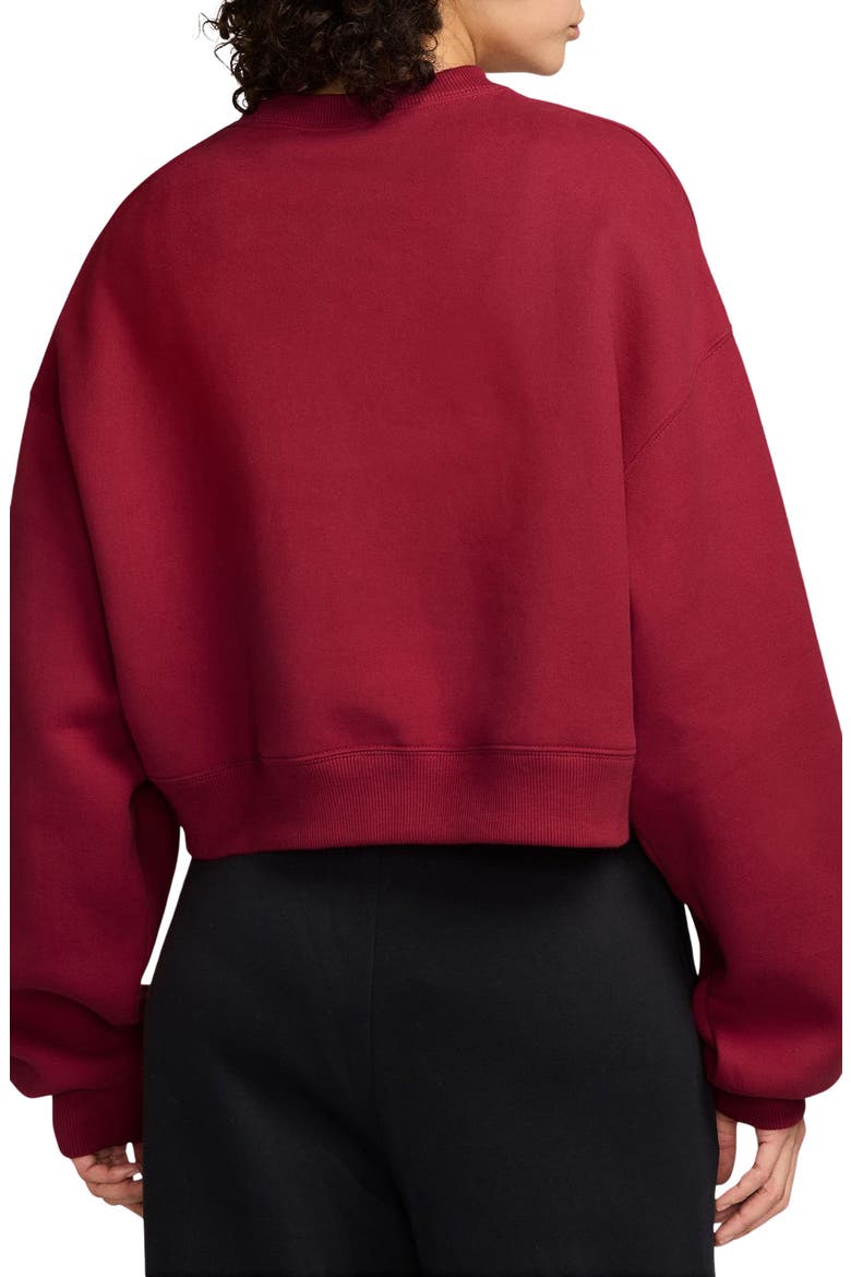 Oversized Midweight Fleece Cropped Sweatshirt, Alternate, color, 608 TUFFRD/ SAIL