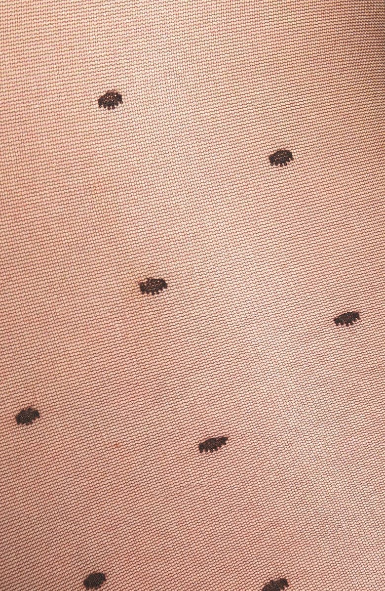 Falke Polka Dot Tights, Alternate, color, Black