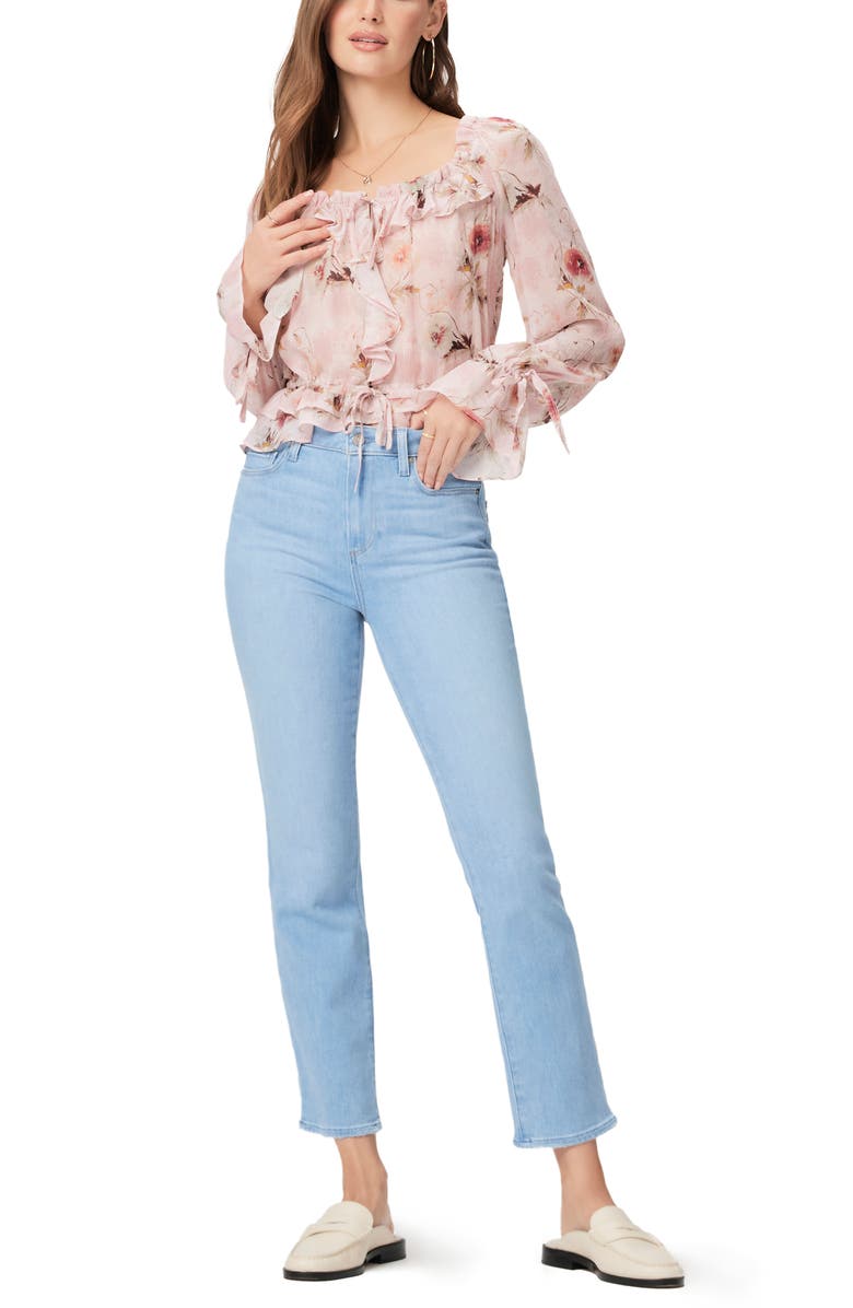 PAIGE Cindy High Waist Ankle Straight Leg Jeans, Alternate, color, 