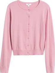 BP. Crewneck Cotton Blend Cardigan