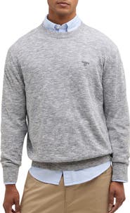 Barbour Flaxby Linen Blend Crewneck Sweater