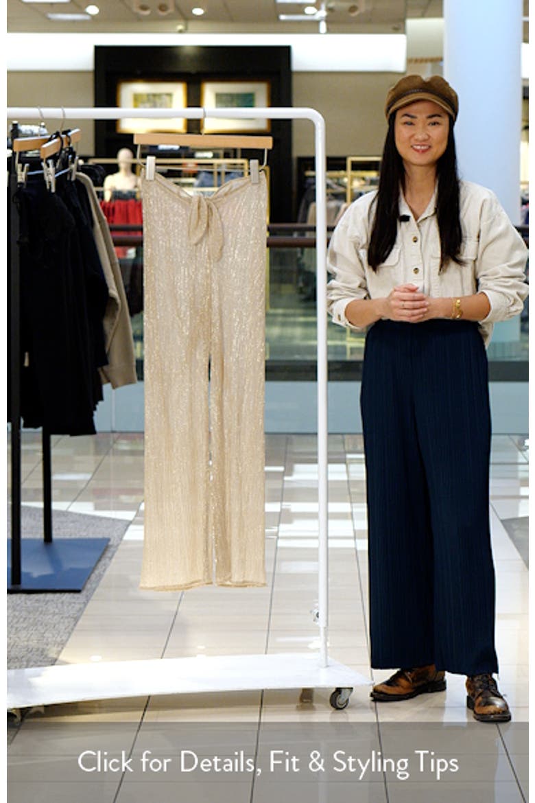 Waverly Tie Waist Shimmer Cover-Up Pants video