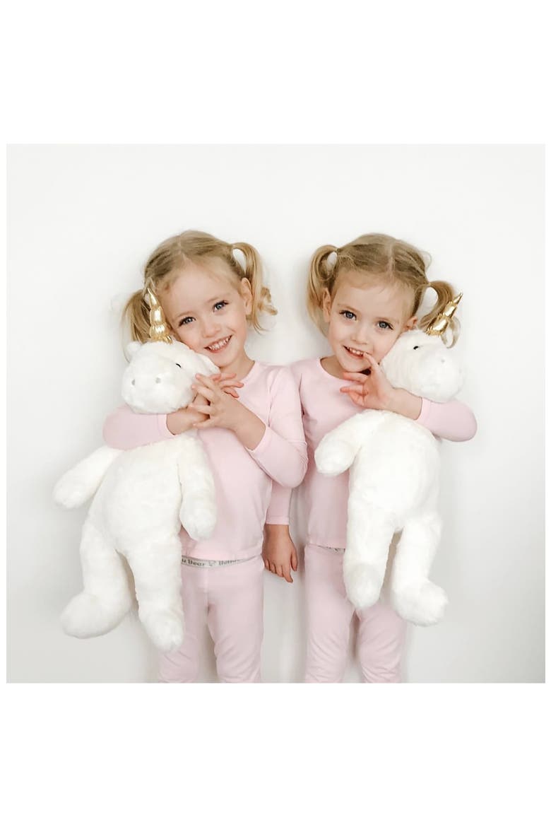 Kids' Fitted Two-Piece Pajamas, Alternate, color, BLUSH PINK