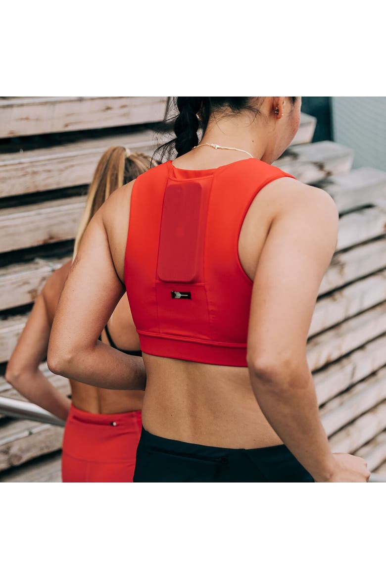 Flyout Bra - Women's, Alternate, color, Flash Flare