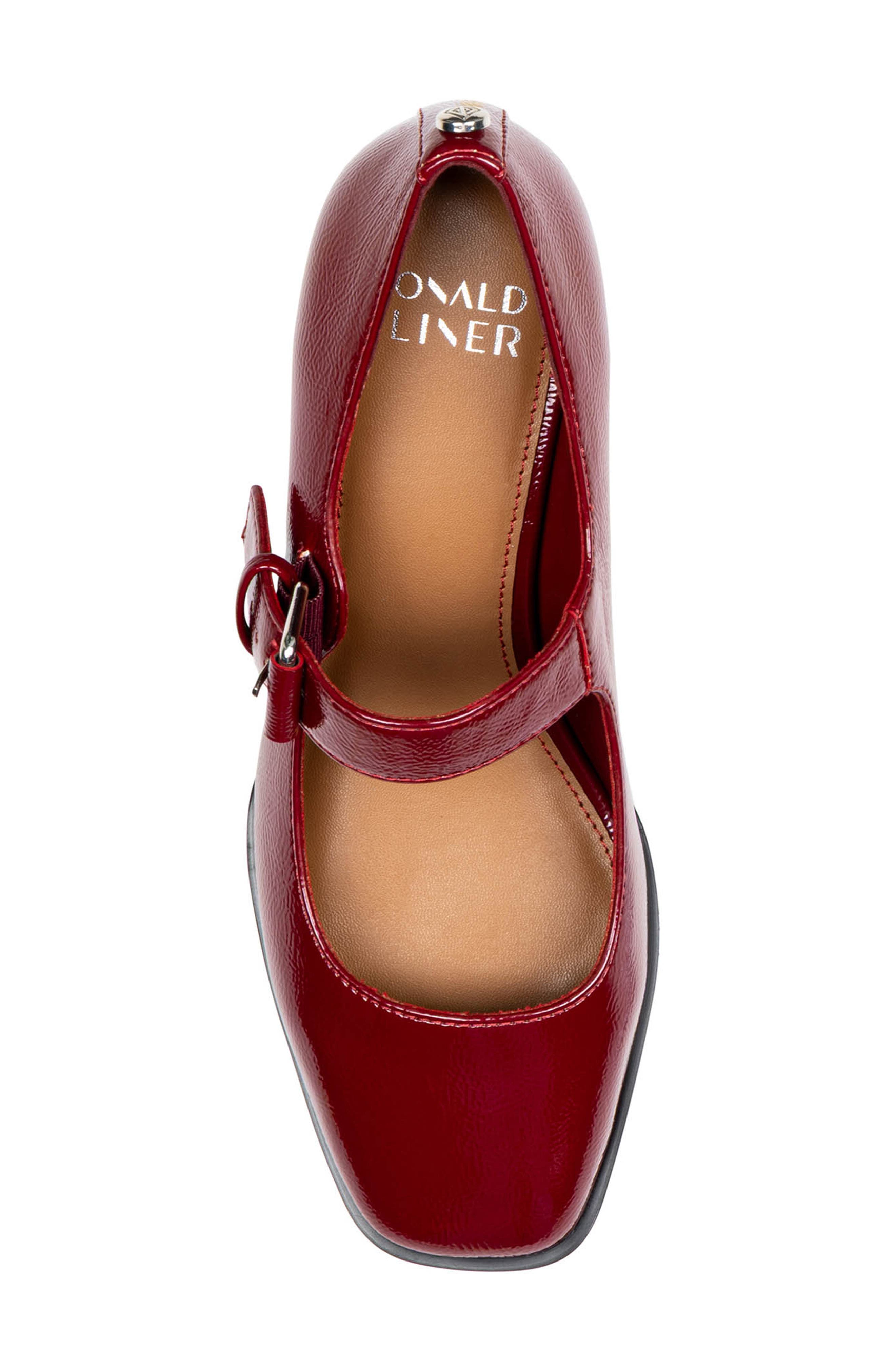 Kiyomi Faux Leather Mary Jane Pump, Alternate, color, CRANBERRY