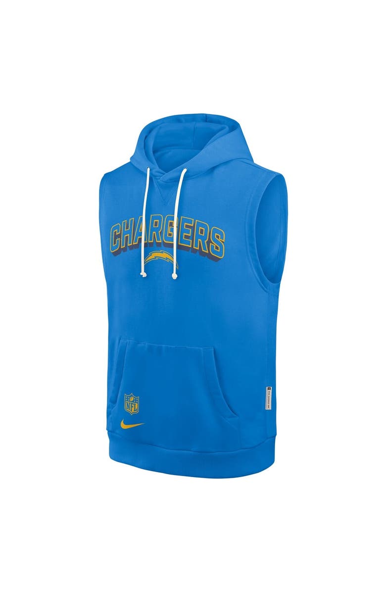 Nike Men's Nike Powder Blue Los Angeles Chargers Sideline Performance Sleeveless Pullover Hoodie, Alternate, color, Powder Blue