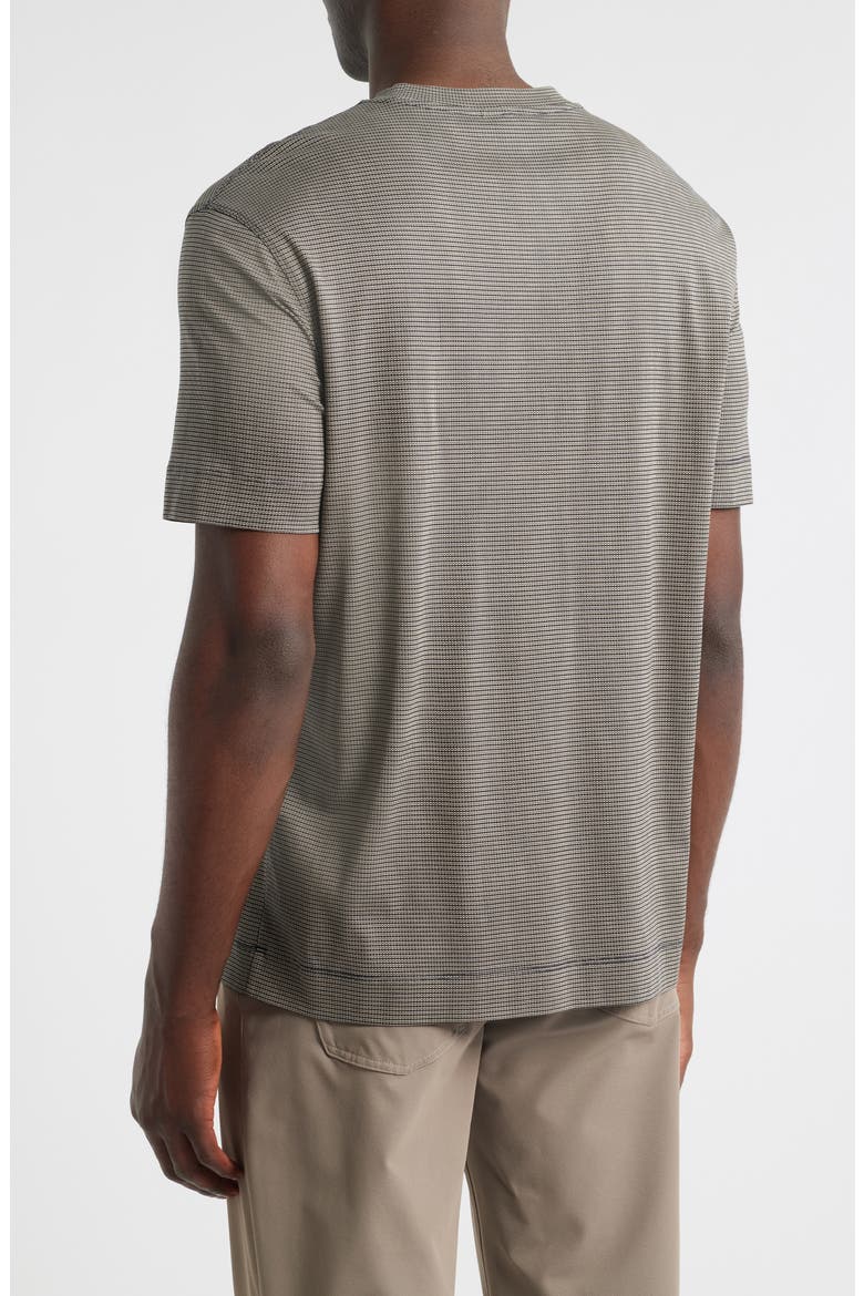 Micropattern Lyocell & Cotton T-Shirt, Alternate, color, SOLID BLACK