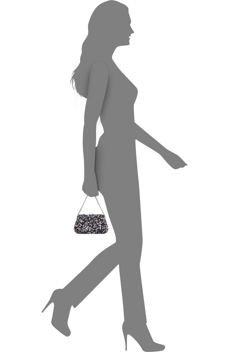 Nina Cheer Embellished Clutch, Alternate, color, Black Multi