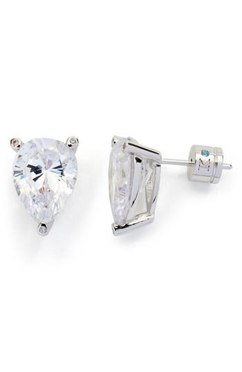 KLEINFELD KLEINFELD CUBIC ZIRCONIA LARGE TEARDROP STUD EARRINGS