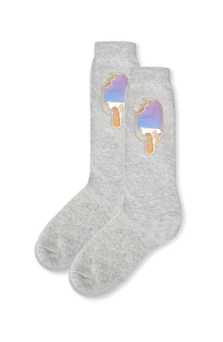 MeMoi Iridescent Popsicle Knee-High Socks, Alternate, color, Lt Gray Heather