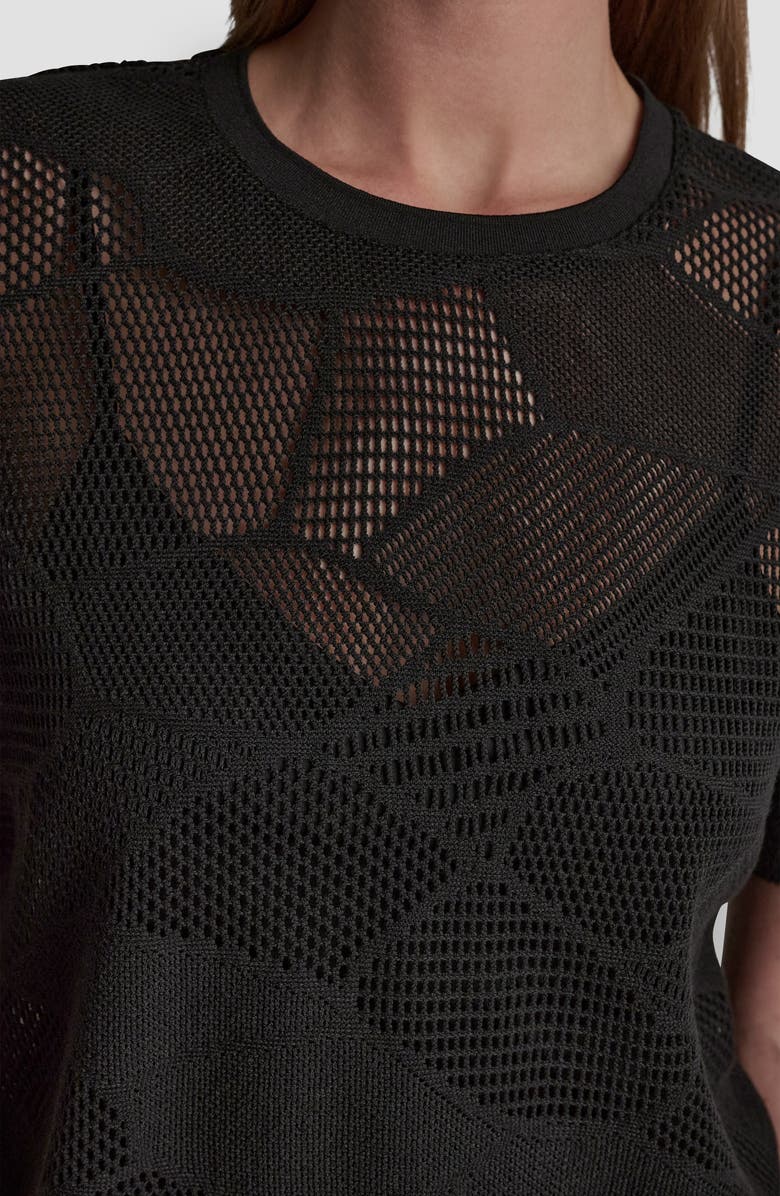 DKNY Croton Lace Top, Alternate, color, Black