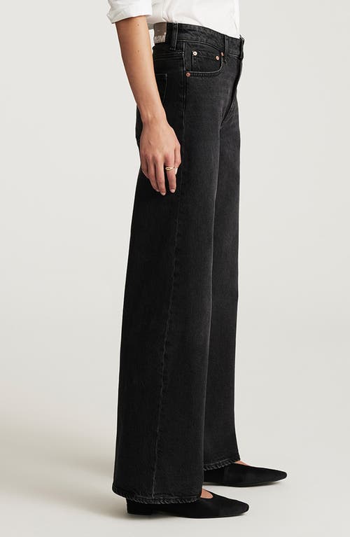 Mavi Jeans Florida Mid Rise Wide Leg Jeans In Black