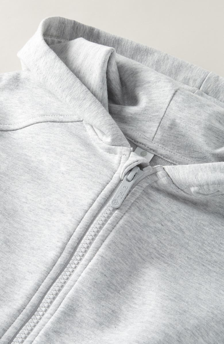 Zella Girl Kids' Daydream Cotton Blend Hoodie, Alternate, color, Grey Light Heather