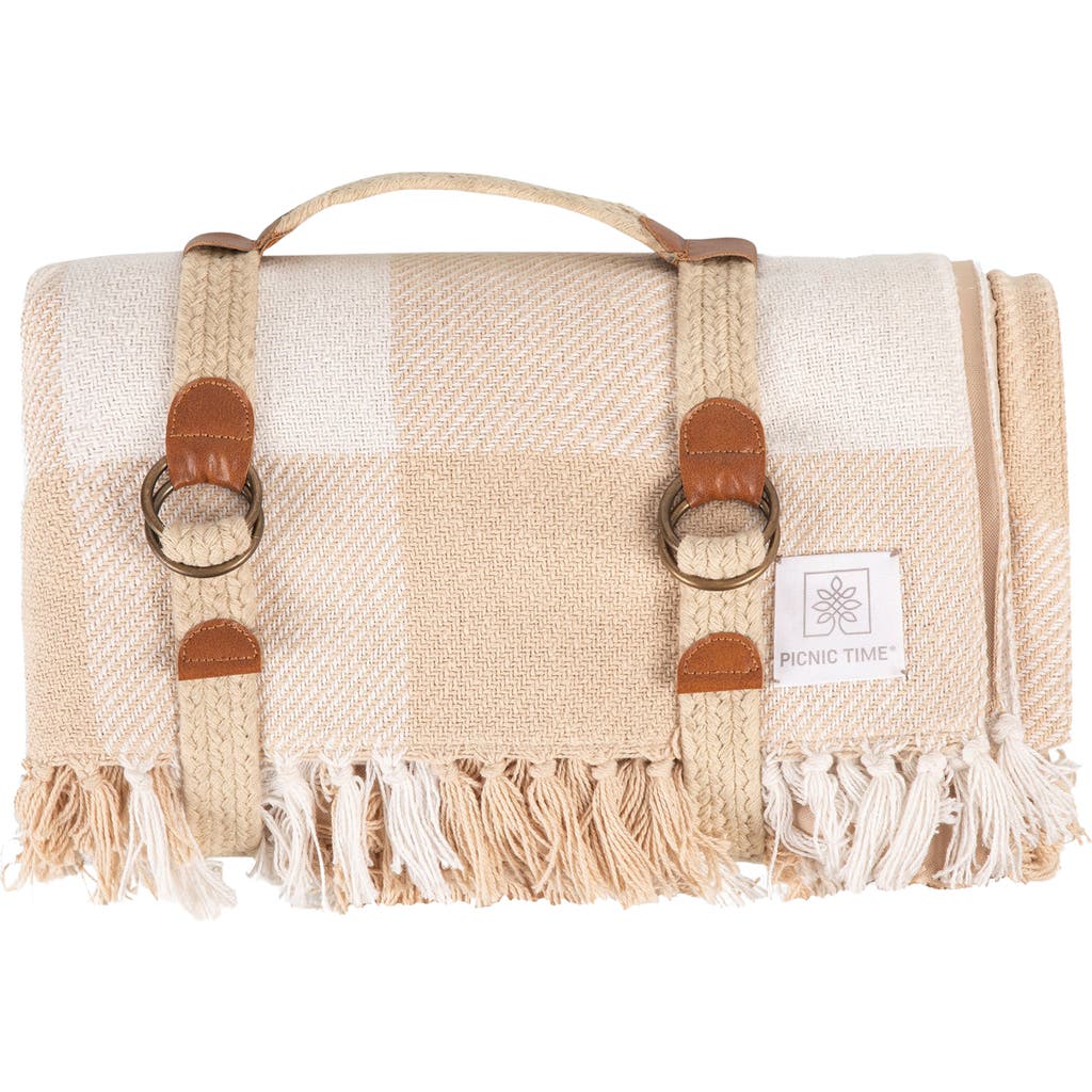 Picnic Time Montecito Outdoor Picnic Blanket In Beige