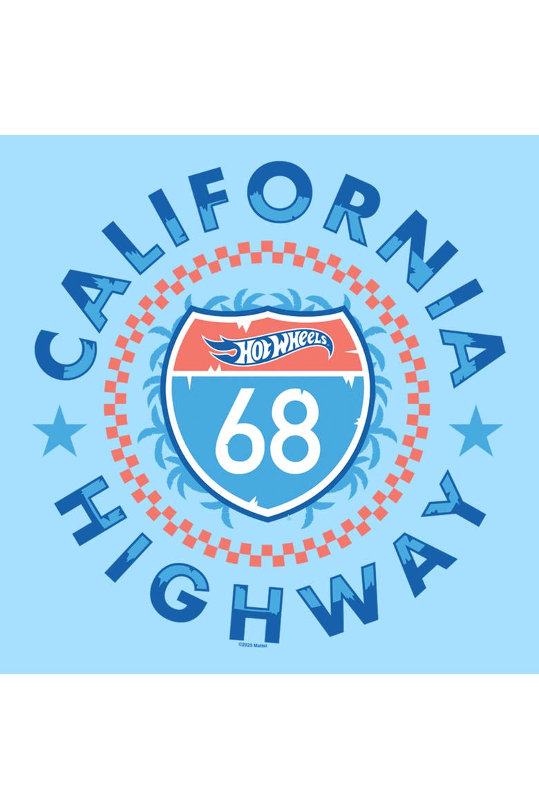 Men's Hot Wheels California Highway 68  Graphic T-Shirt, Alternate, color, Light Blue