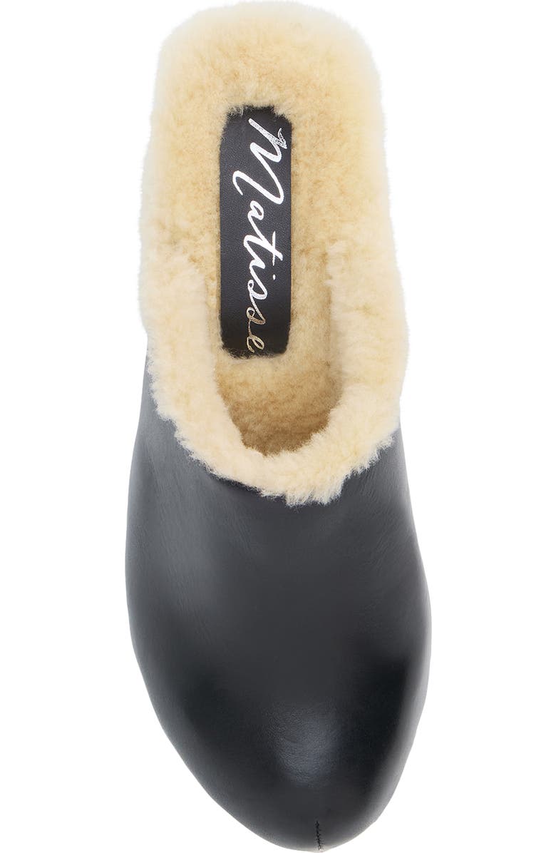 Matisse Mayfair Faux Shearling Lined Clog, Alternate, color, Black