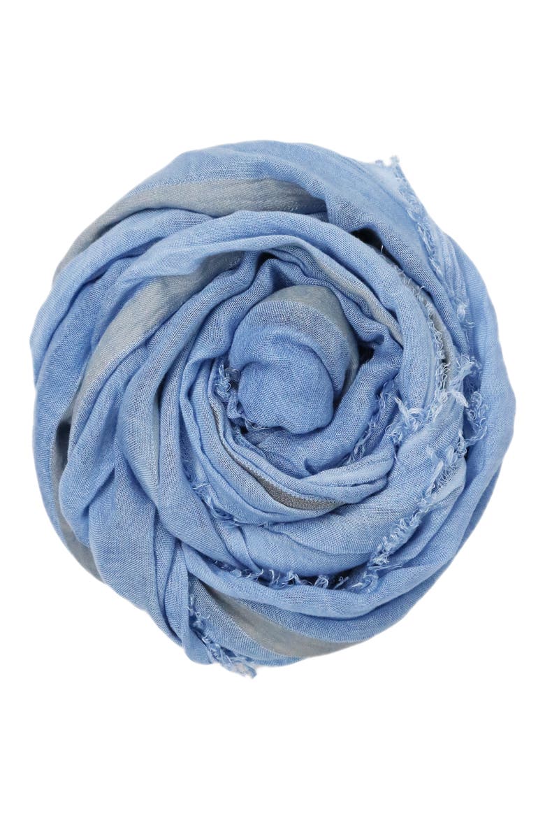 Reversible Yarn Dyed Fringe Scarf, Alternate, color, BLUE