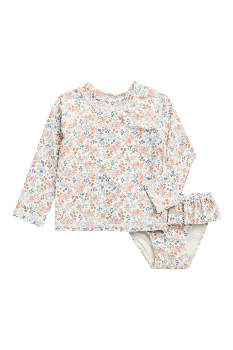Flower Fields Two-Piece Rashguard, Main, color, IVORY