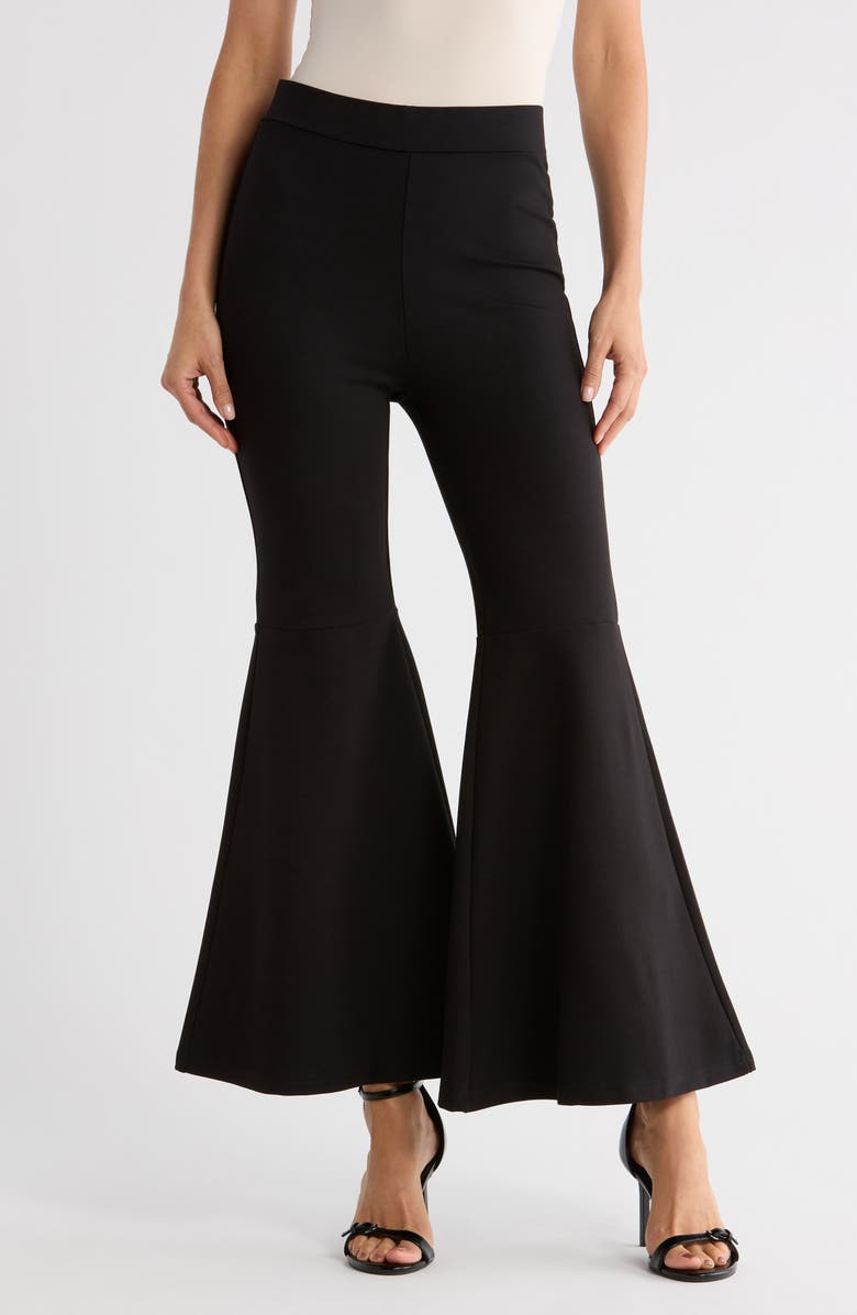 PATRIZIA LUCA Wide Leg Pants, Main, color, Black