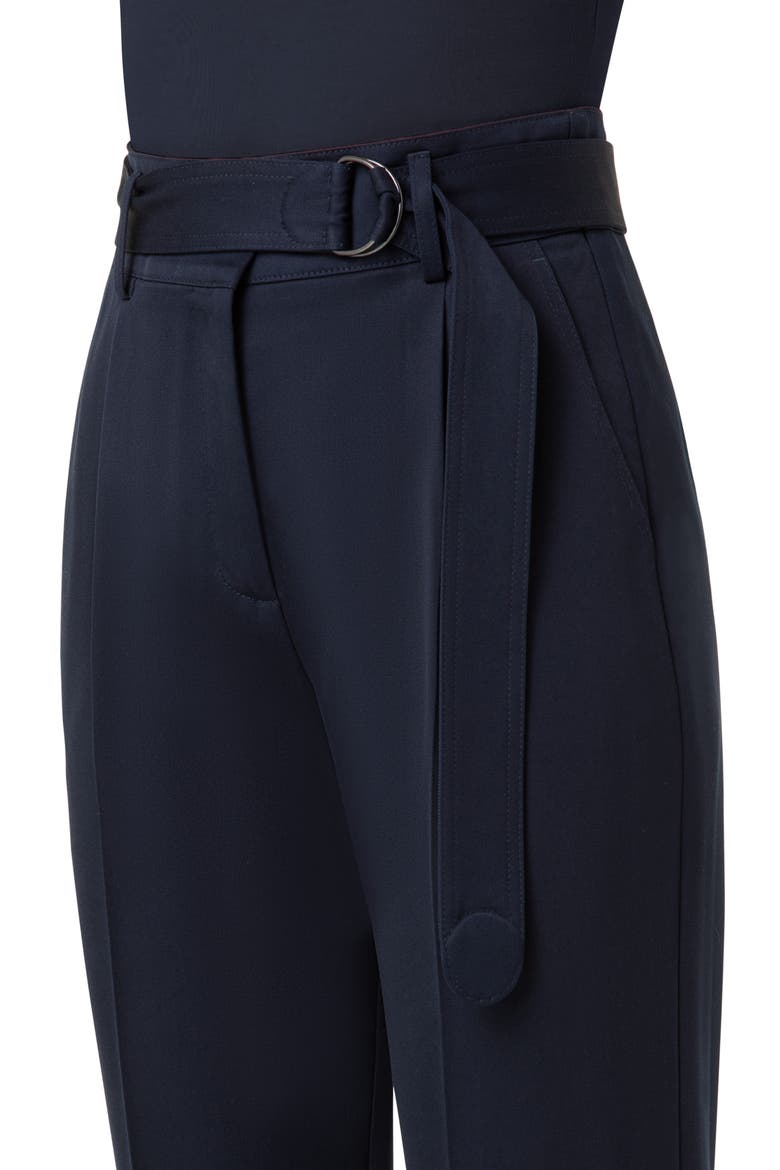 Fred Wool Gabardine Tapered Ankle Pants, Alternate, color, NAVY