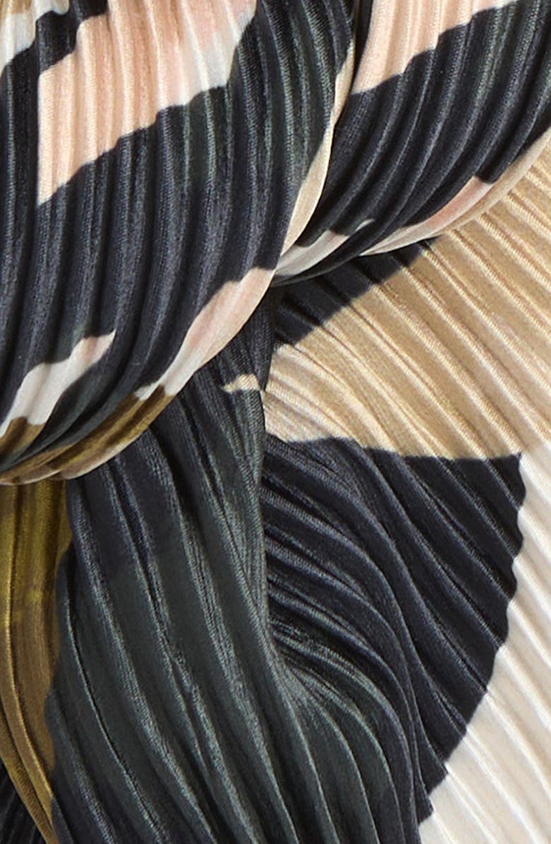 Echo Paper Palms Pleated Diamond Scarf, Alternate, color,