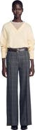 SANDRO Checked straight-leg trousers
