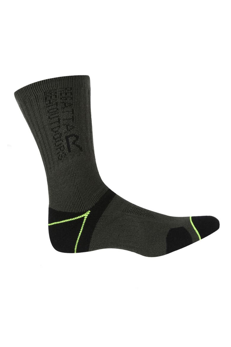 Blister Protection II Socks, Alternate, color, Black and Electric Lime