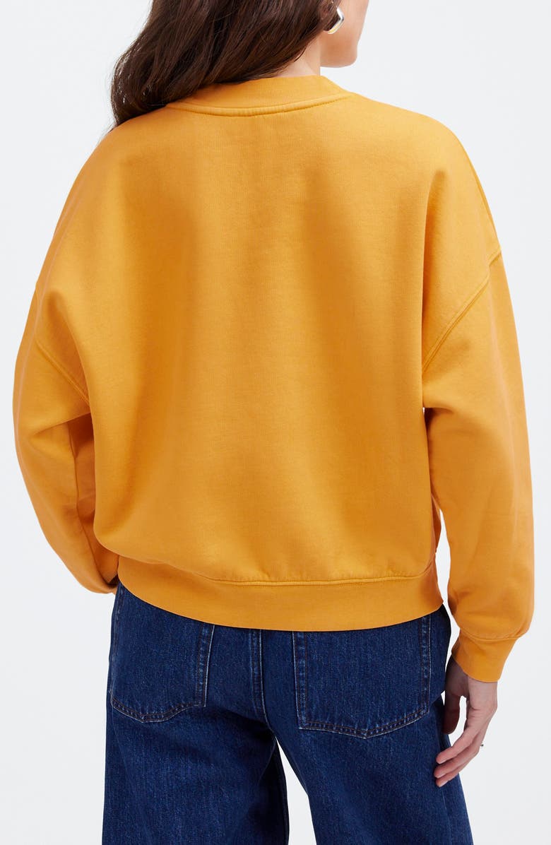 Madewell Relaxed Mock Neck Sweatshirt, Alternate, color, Pollen