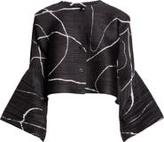 Pleats Please Issey Miyake Pause Print Pleated Cardigan