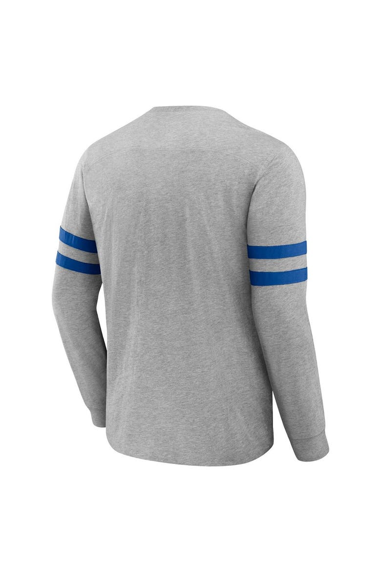Men's NFL x Darius Rucker Collection by Fanatics Heather Gray Buffalo Bills Henley Long Sleeve T-Shirt, Alternate, color, Heather Gray