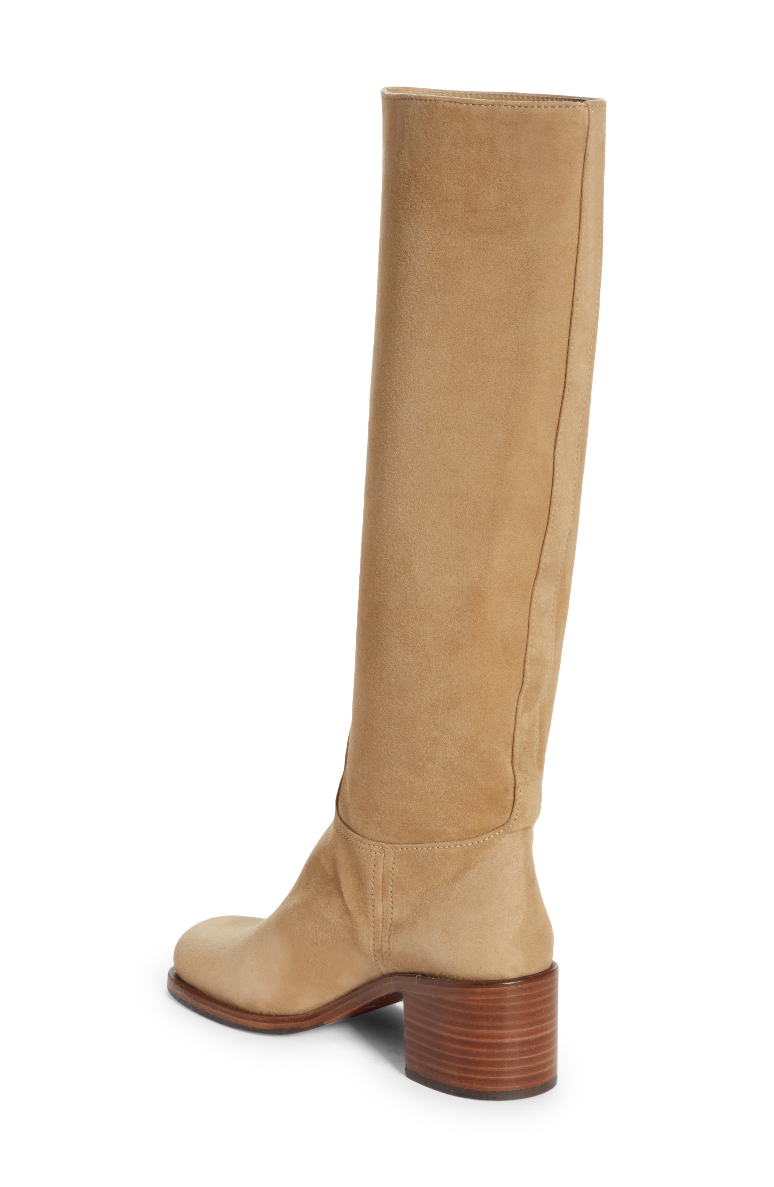 Prada Tronchetti Block Heel Knee High Boot, Alternate, color, 