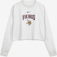 Nike Women's Nike White Minnesota Vikings Loose Fit Crop Top
