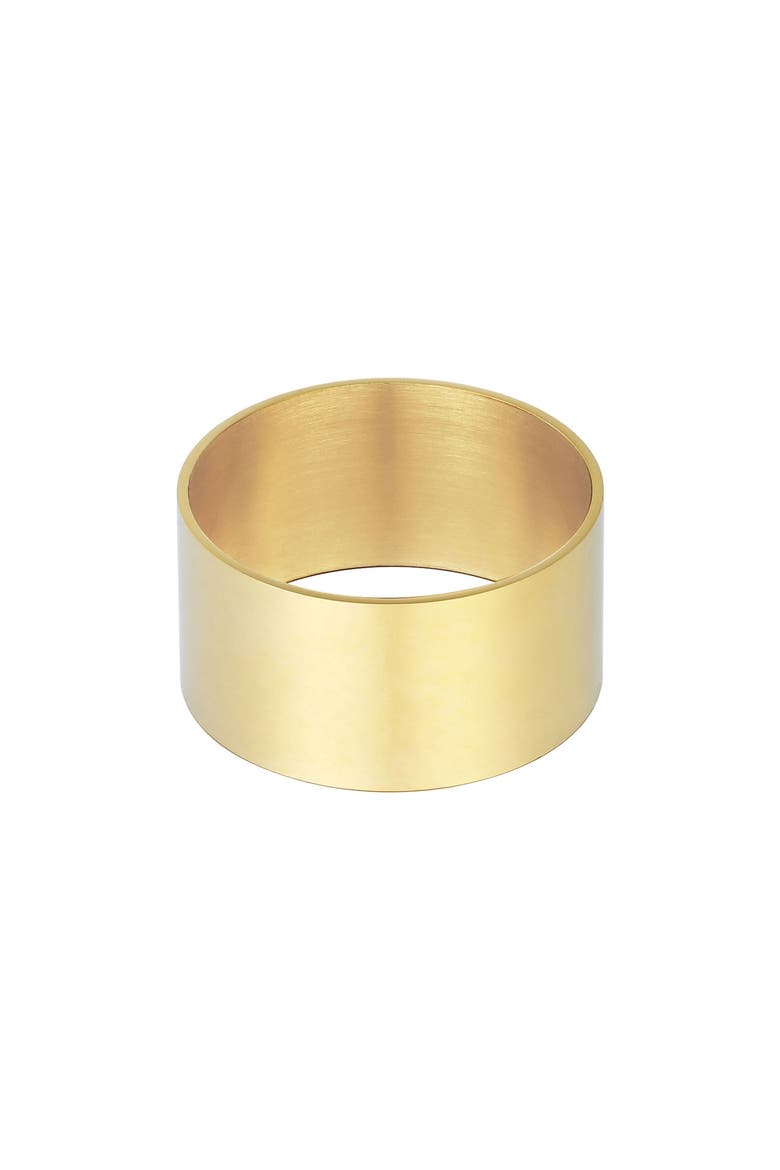 18K Gold Plated Wide Band Ring, Main, color, GOLD