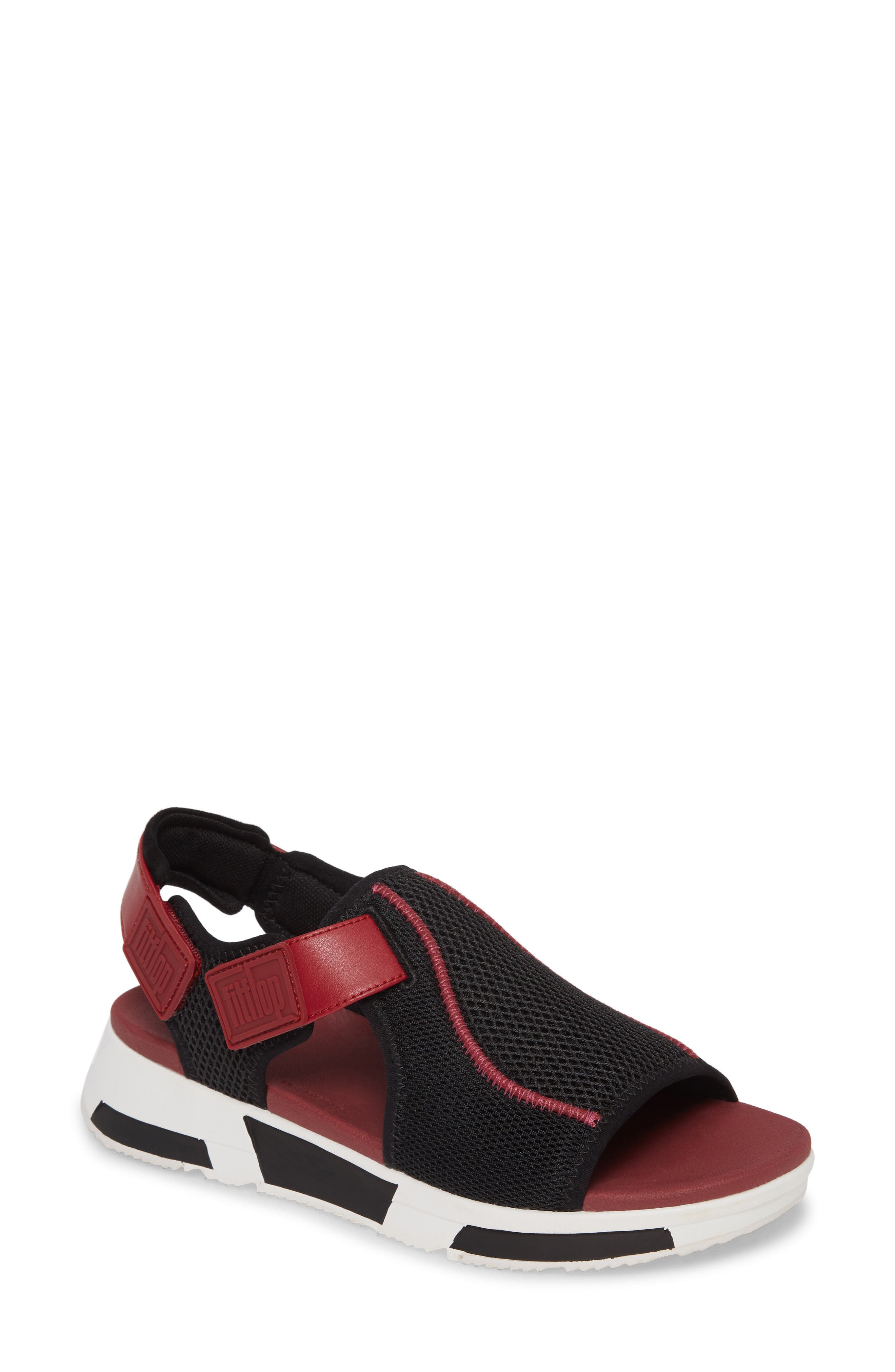 Alyssa Sandal, Main, color, FUCHSIA/ BLACK FABRIC