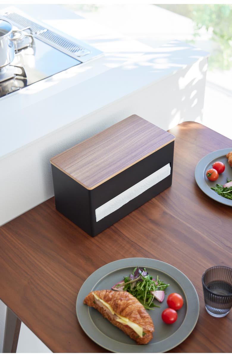 Yamazaki Paper Towel Dispenser, Alternate, color, Walnut