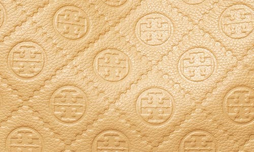 Tory Burch T Monogram Pebble Leather Messenger Bag In Brown