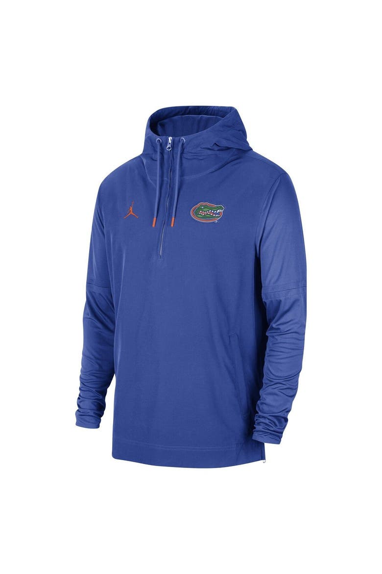 Men's Jordan Brand Royal Florida Gators Player Half-Zip Jacket, Alternate, color, Royal