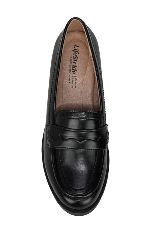 Lifestride London 3 Platform Penny Loafer In Black