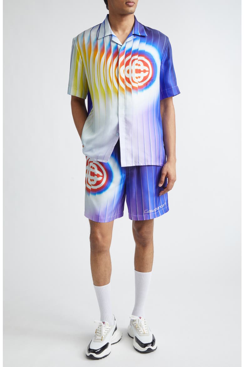 Shockwave Silk Camp Shirt, Alternate, color, SILK TWILL