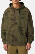 Scotch & Soda Over Dye Allover Loose Fit French Terry Hoodie