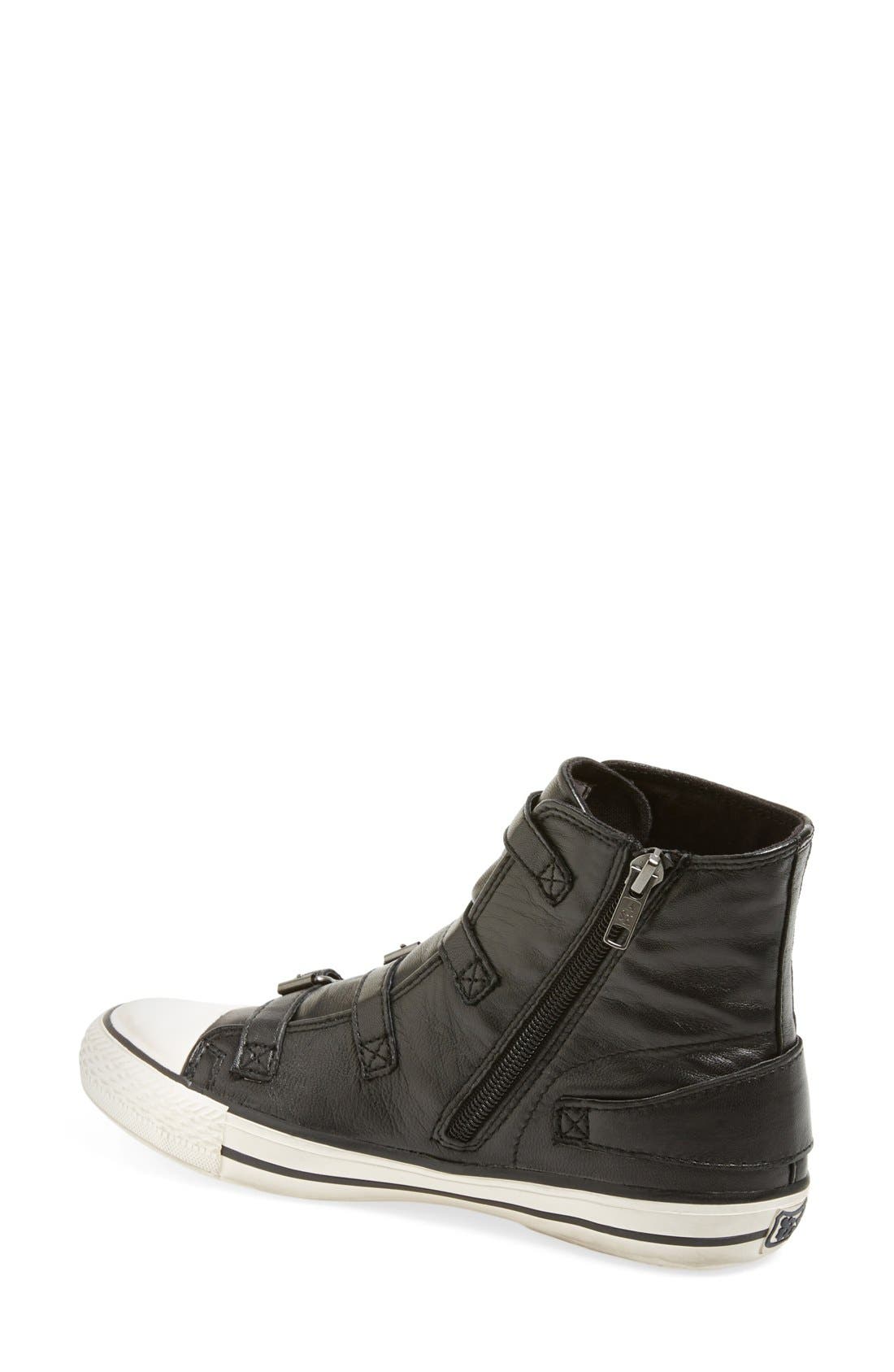 'Virgin' Sneaker, Alternate, color, BLACK LEATHER