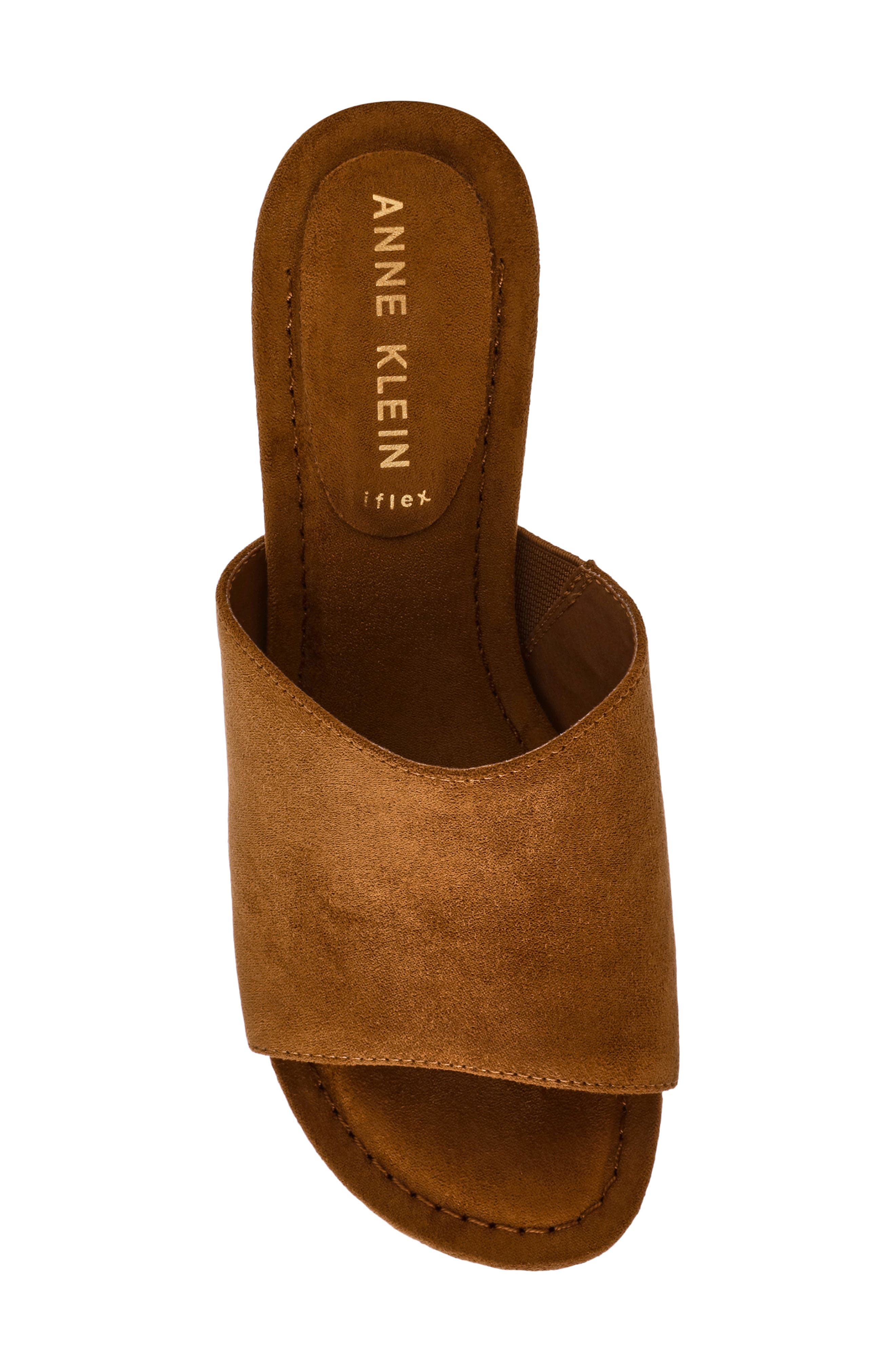 Anne Klein Charisma Wedge Slide Sandal, Alternate, color, Hazelnut