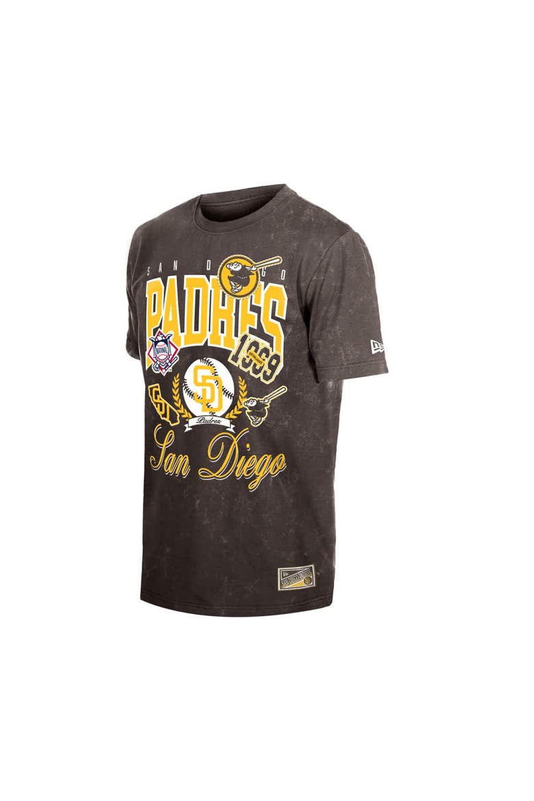 Men's New Era  Brown San Diego Padres Mineral Wash T-Shirt, Alternate, color, Brown