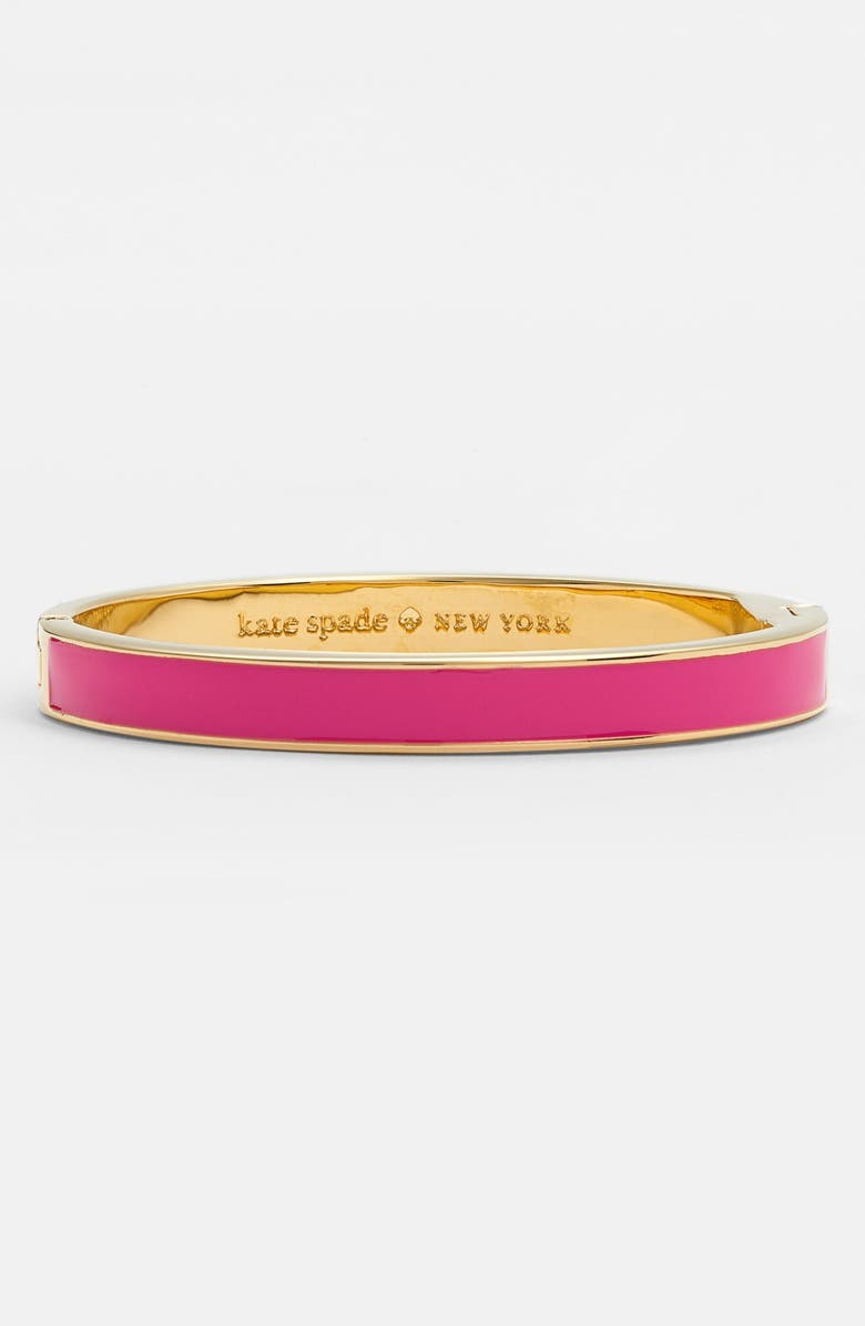Kate Spade New York 'idiom - tickled pink' hinged bangle, Main, color, 