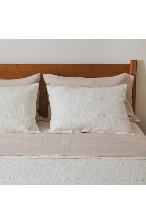 Crane Air Embroidered Bedspread & Shams Set In White