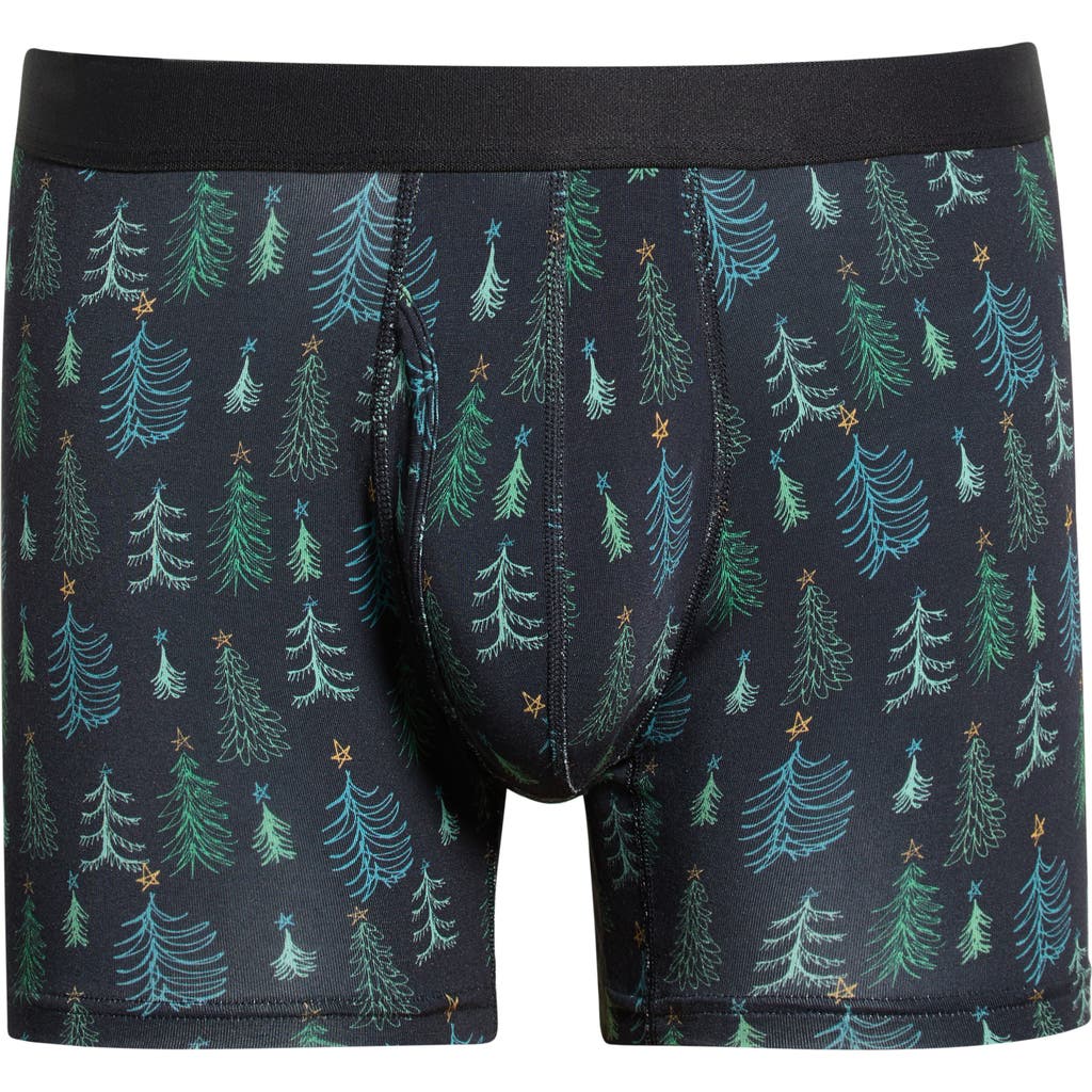 Meundies Stretch Boxer Briefs In Green