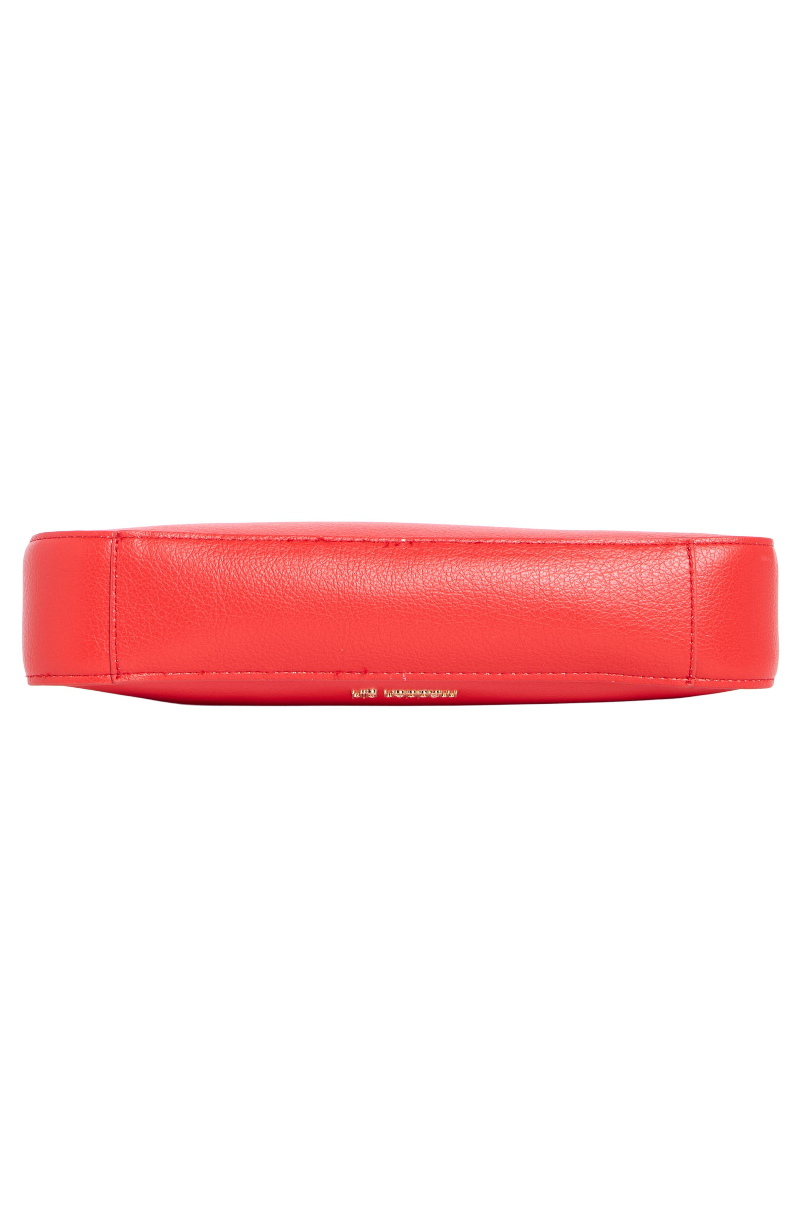 Faux Leather Shoulder Bag, Alternate, color, SCARLET