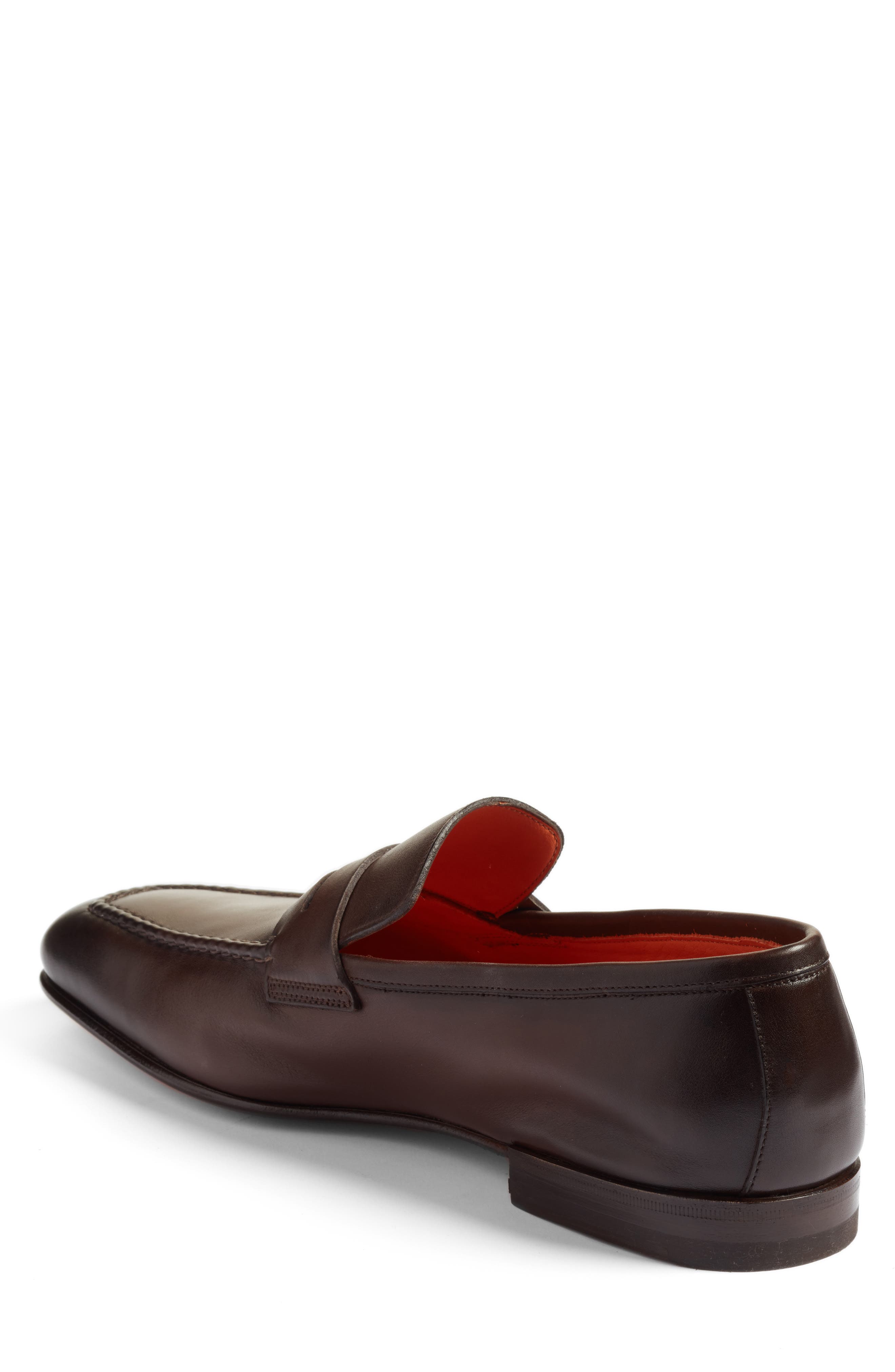 Fox Packable Penny Loafer, Alternate, color, DARK BROWN LEATHER